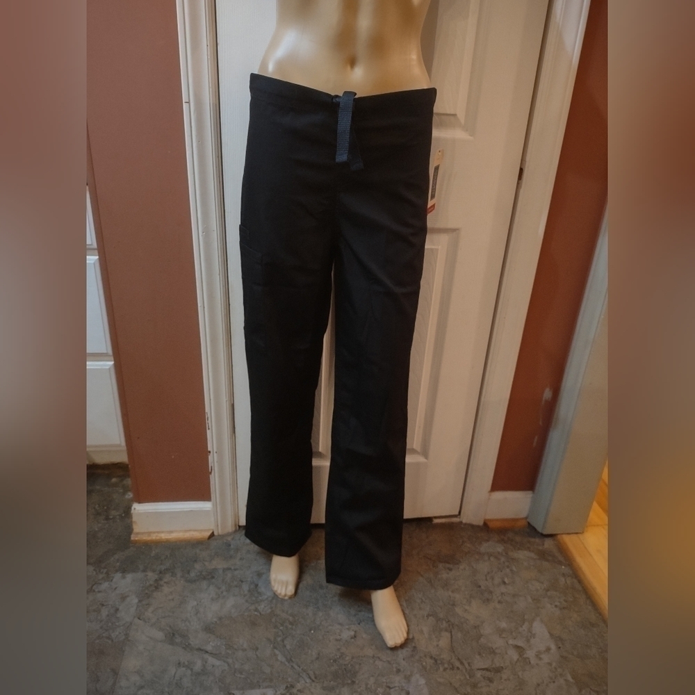 NWT Cherokee unisex black scrub pants draw string size xxs medical